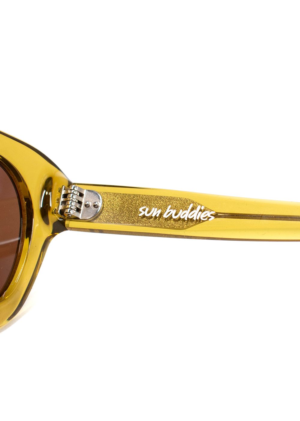 Sun Buddies Yellow Ethan Cat Eye Sunglasses acetate