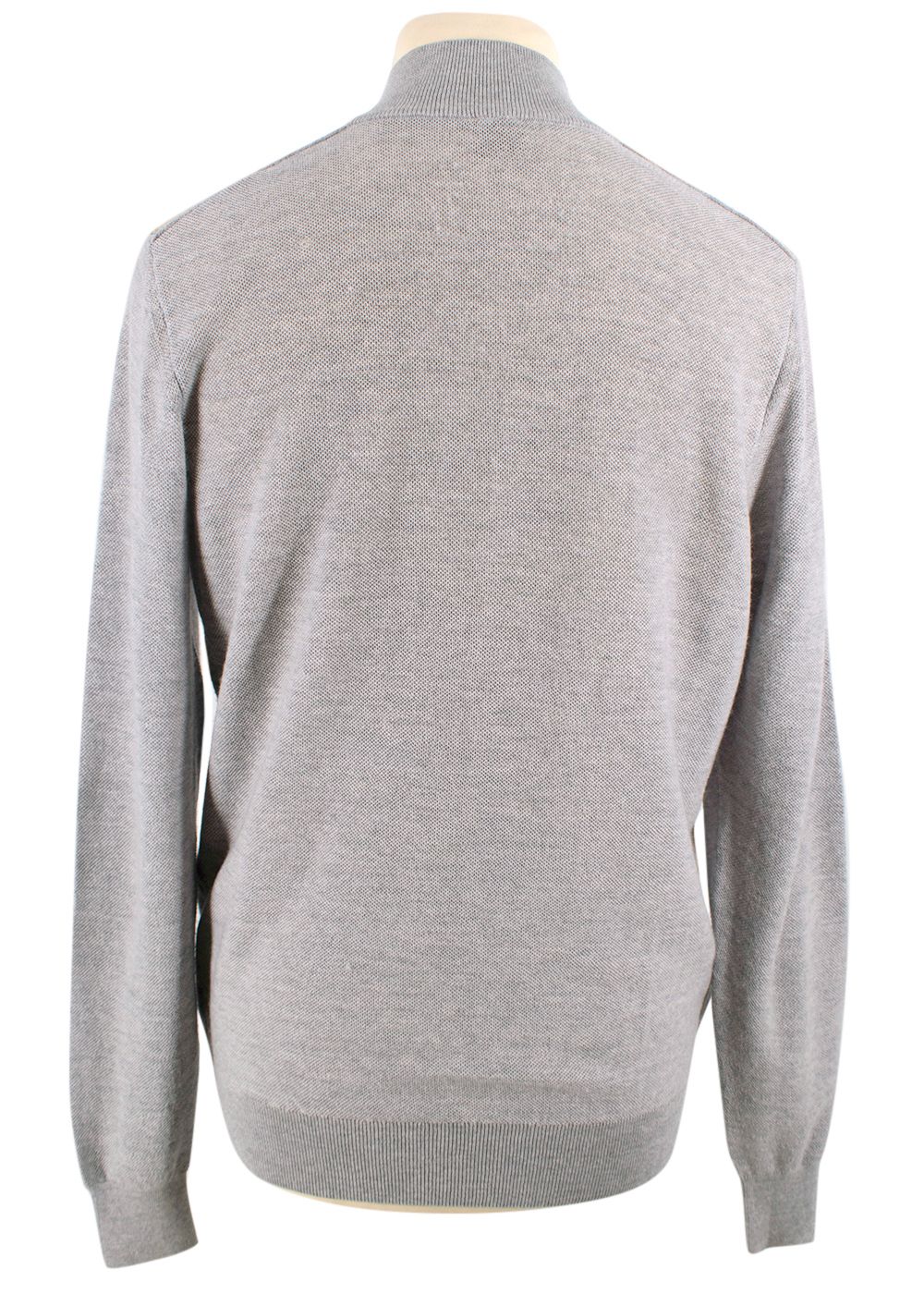 Men's Preowned Pal Zileri Grey Wool Jumper Size S