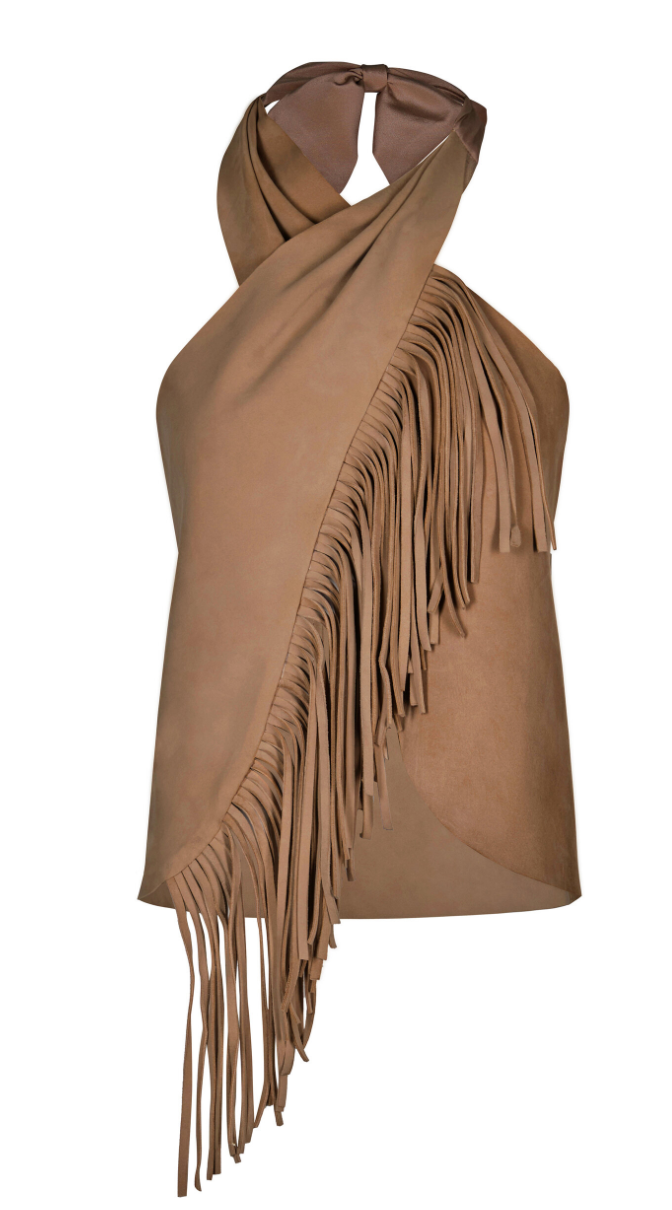 Johanna Ortiz Tan Leather Sonora Top Size XXS