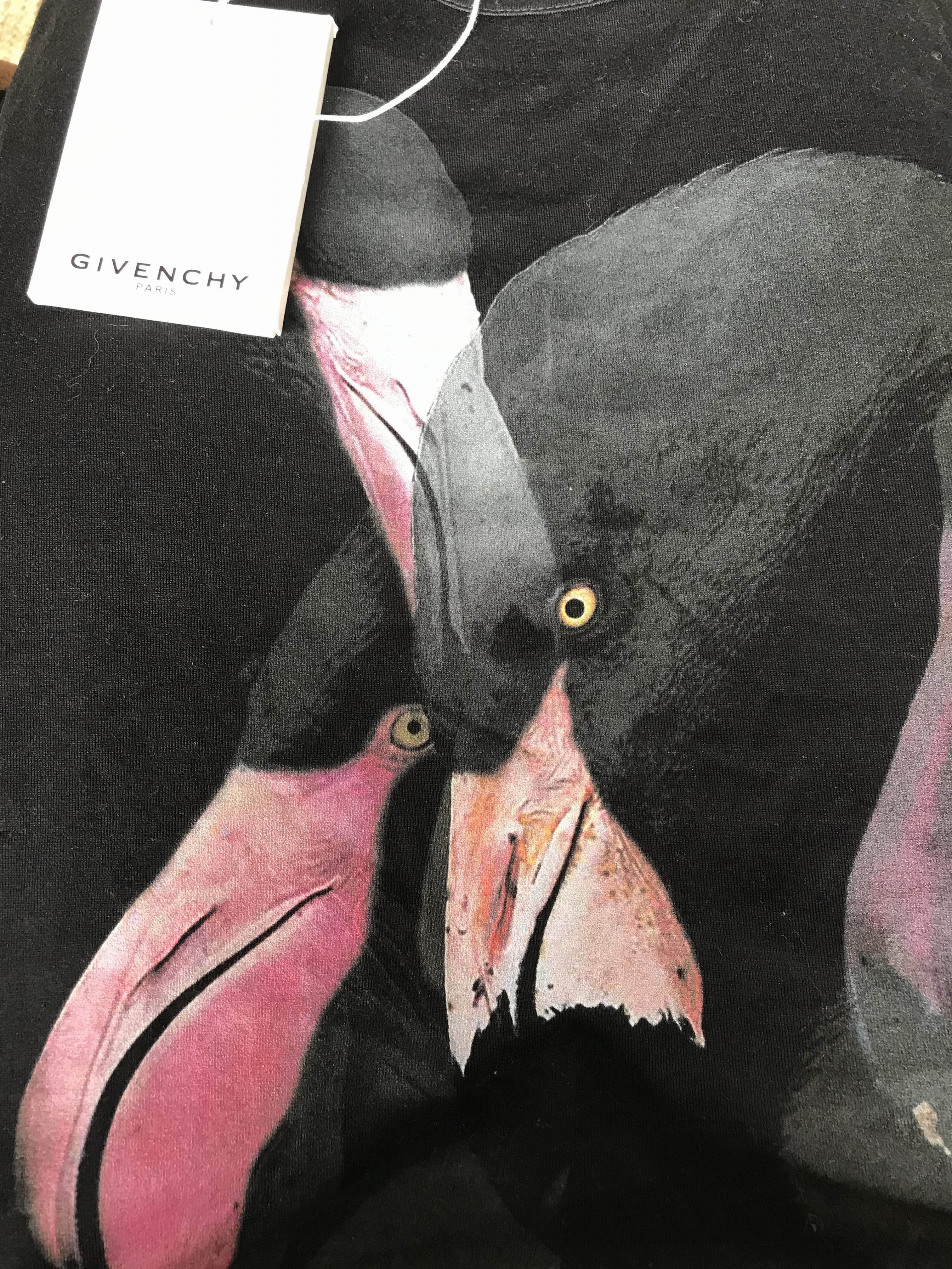 Givenchy flamingo print t-shirt Size XS Black cotton