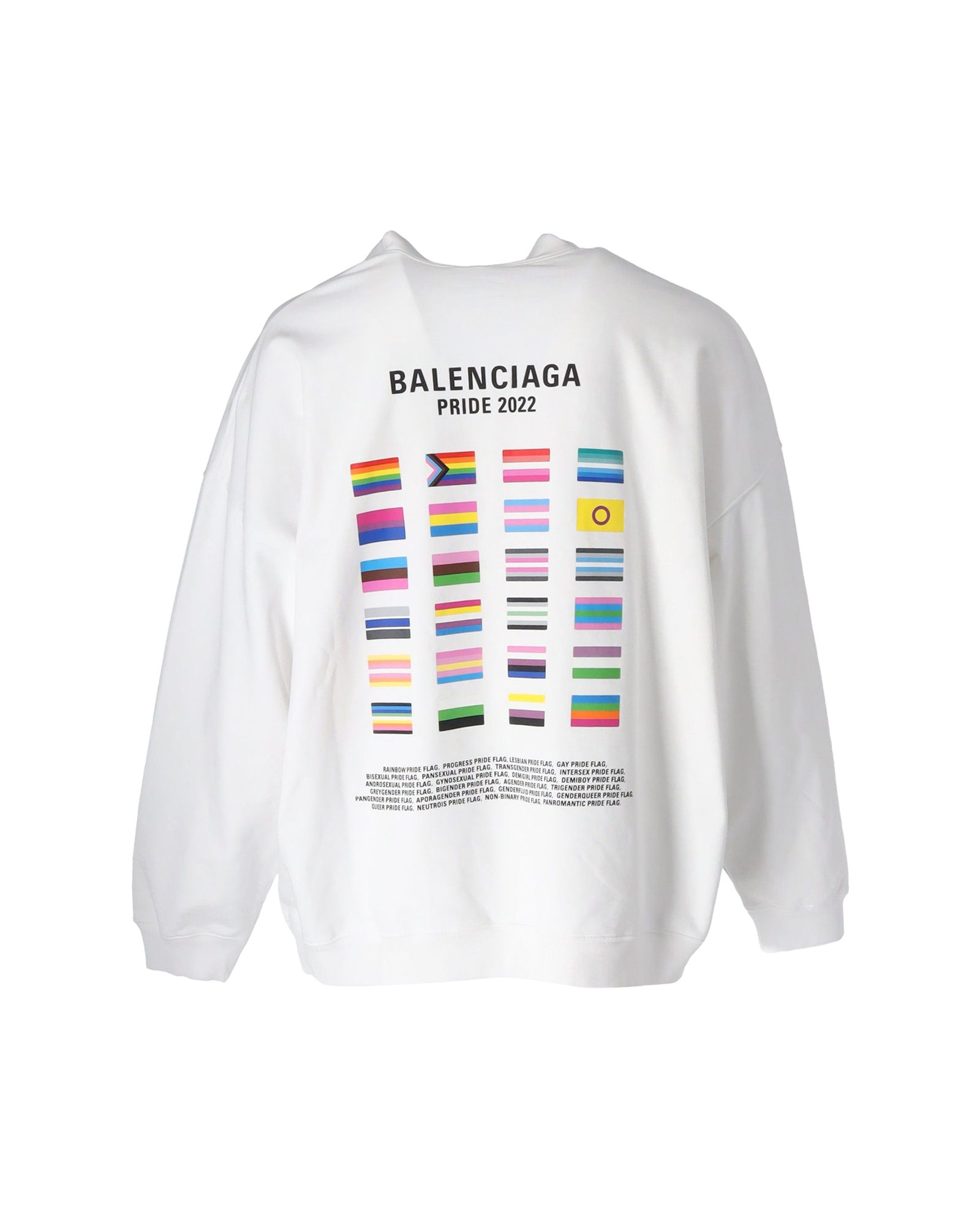 Men's Preowned Balenciaga White Pride Series Oversized Hoodie Size S cotton