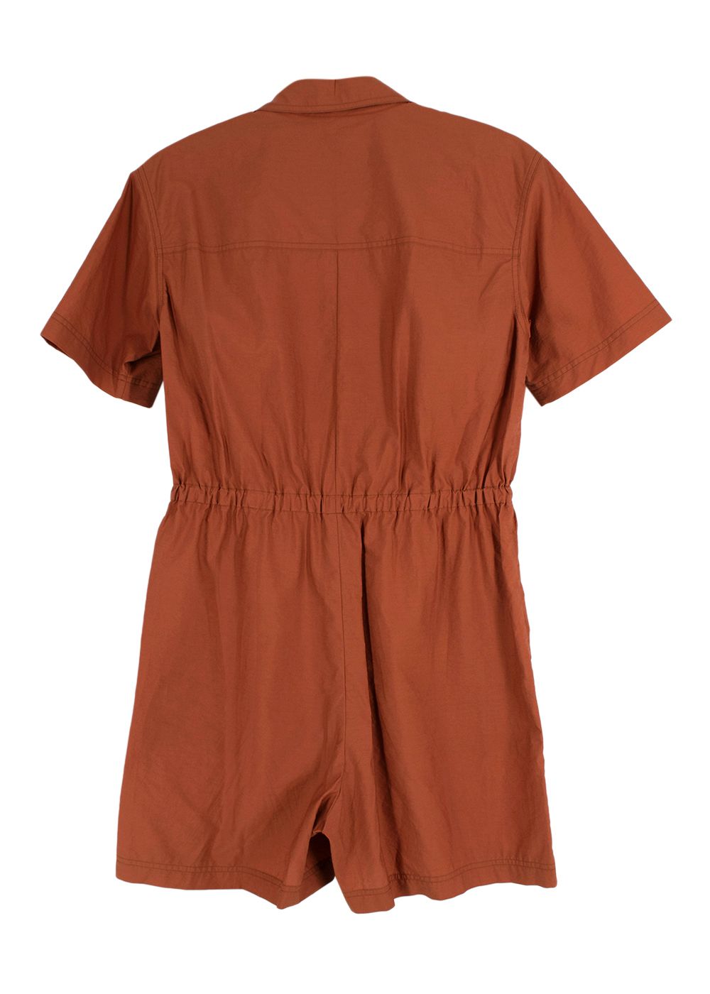 Brunello Cucinelli Burnt Orange Playsuit Size S cotton