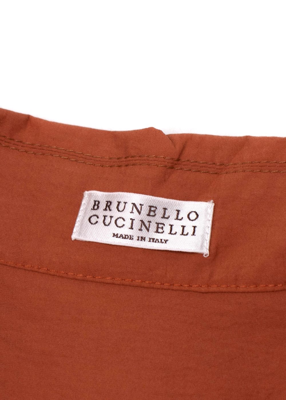 Brunello Cucinelli Burnt Orange Playsuit Size S cotton