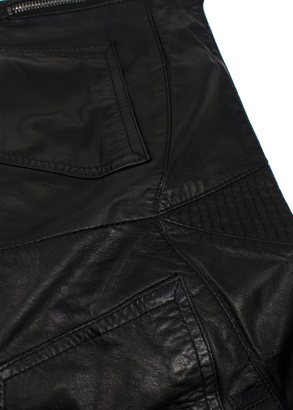 Joseph Black Leather Osaka Biker Trousers Size XS