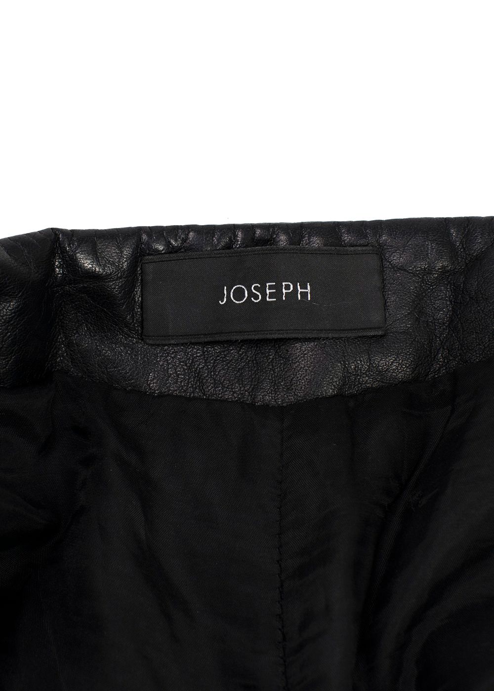 Joseph Black Leather Osaka Biker Trousers Size XS