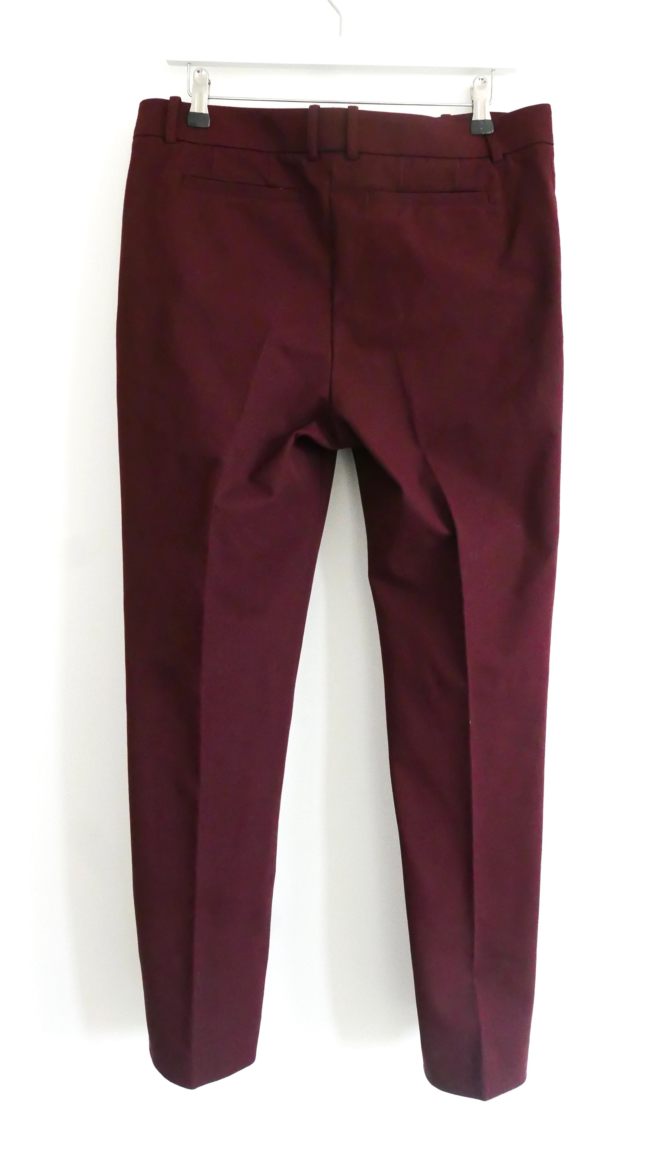 Preowned Joseph Coleman Burgundy Gabardine Trousers Size XL viscose