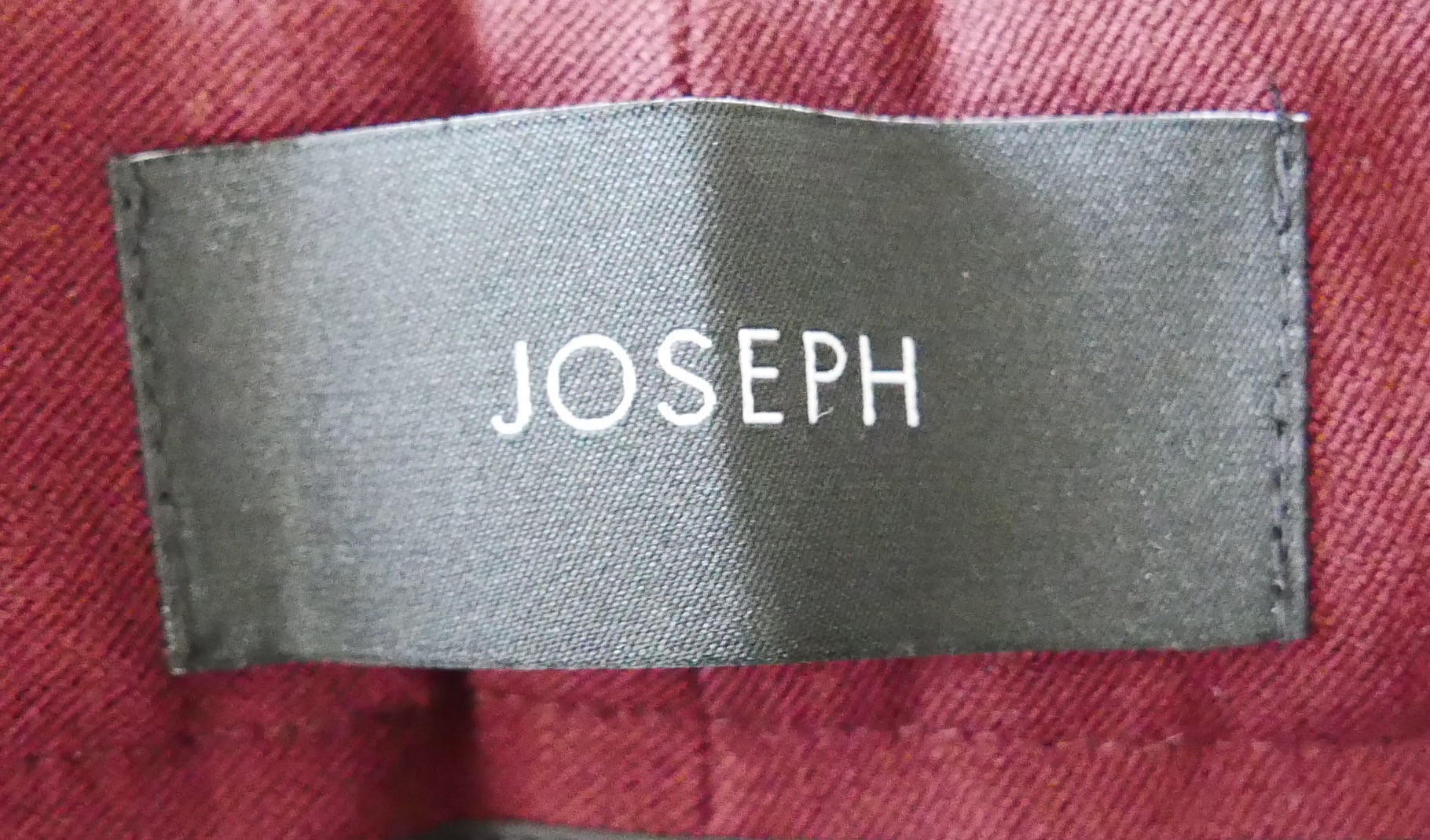 Preowned Joseph Coleman Burgundy Gabardine Trousers Size XL viscose