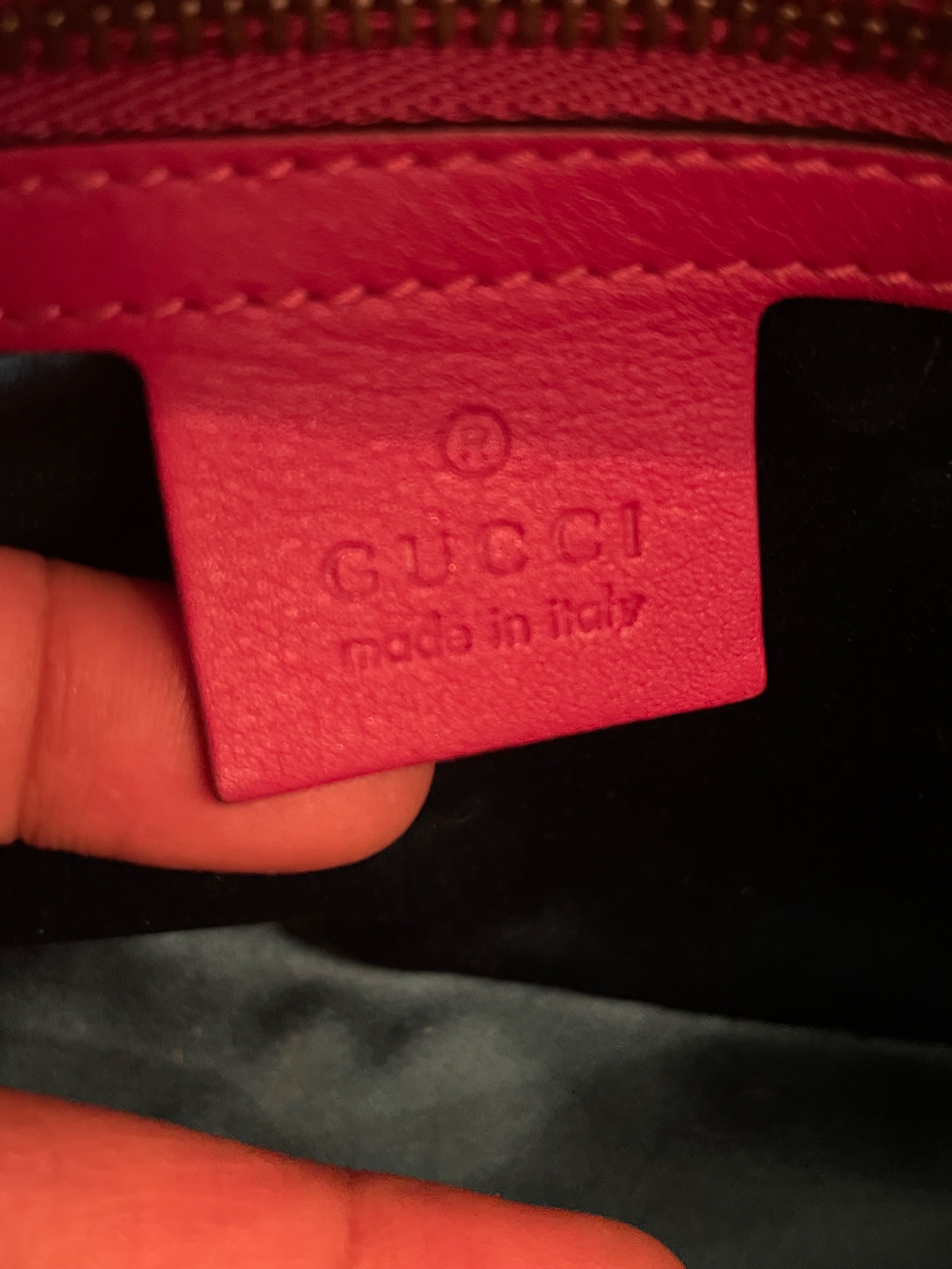 Preowned Gucci Pink Velvet Marmont Shoulder Bag