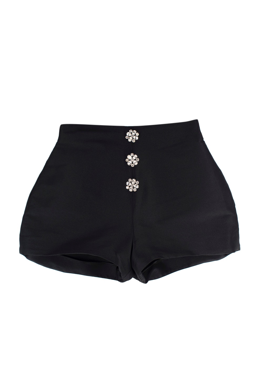 Silvia Astore Black Abigail Hot Pant Size XS polyester/polyamide/elastane