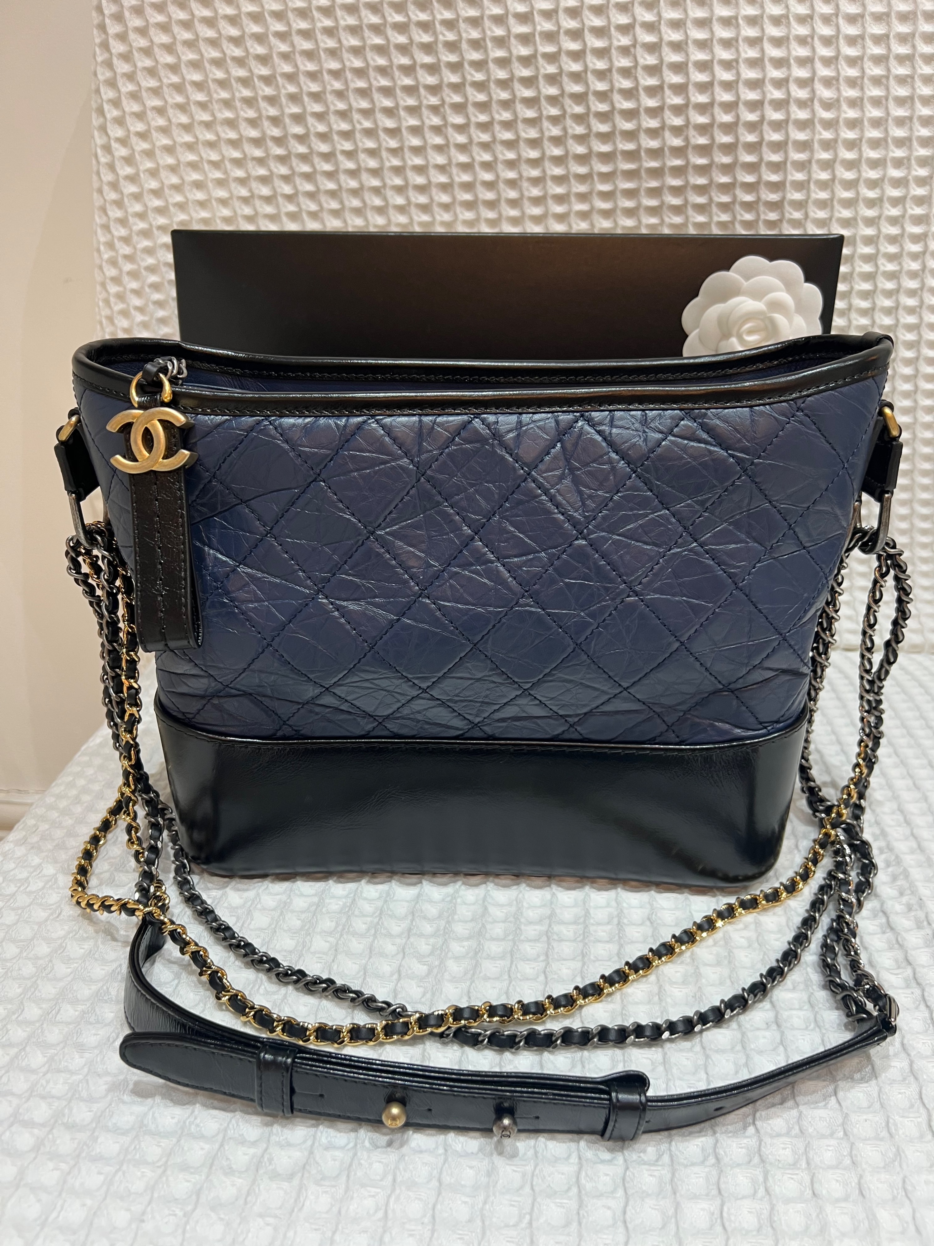 Chanel Aged Calfskin Quilted Large Gabrielle Hobo Bag Size L