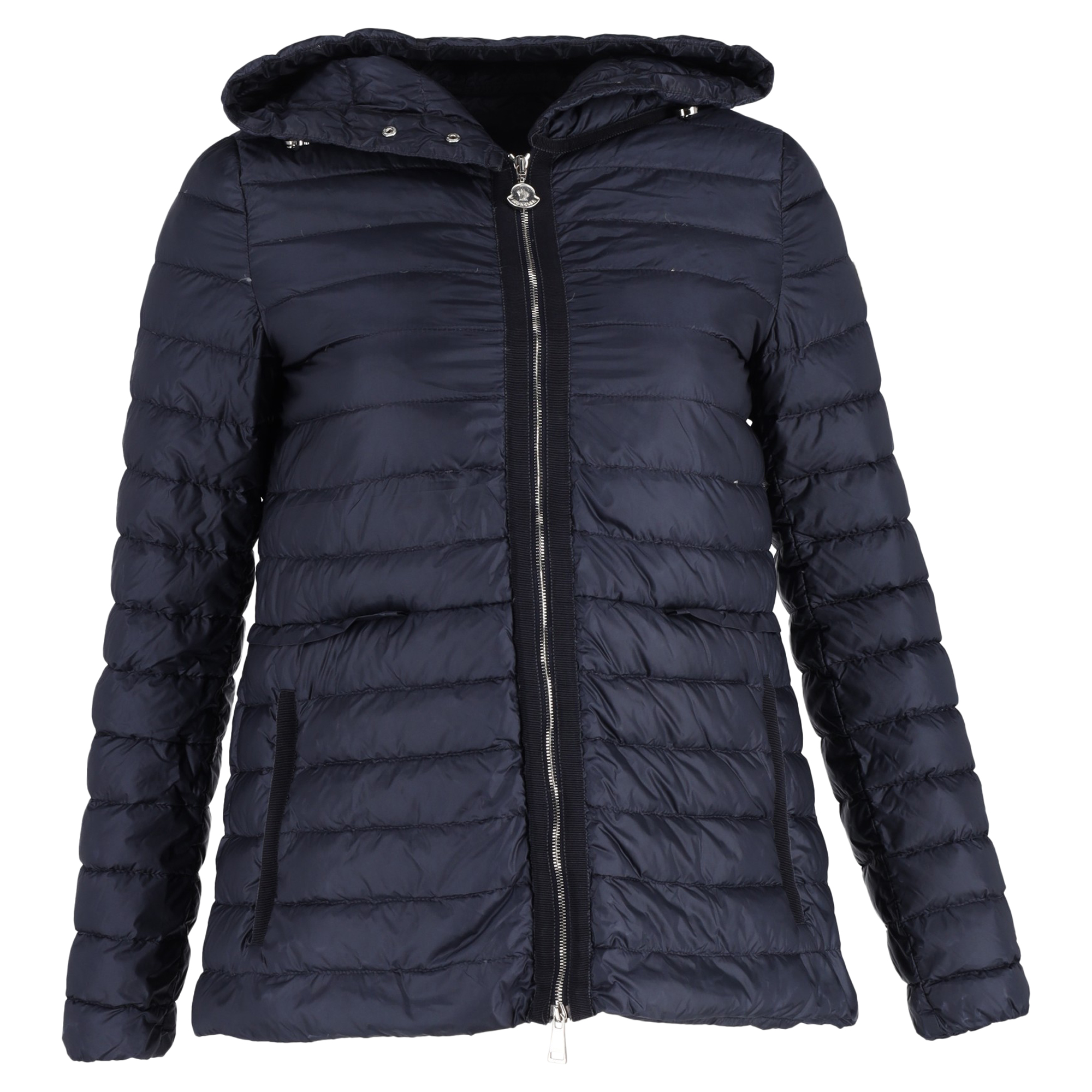 Preowned Moncler Navy Quilted  Down Jacket Size S blue | navy blue nylon/polyamide