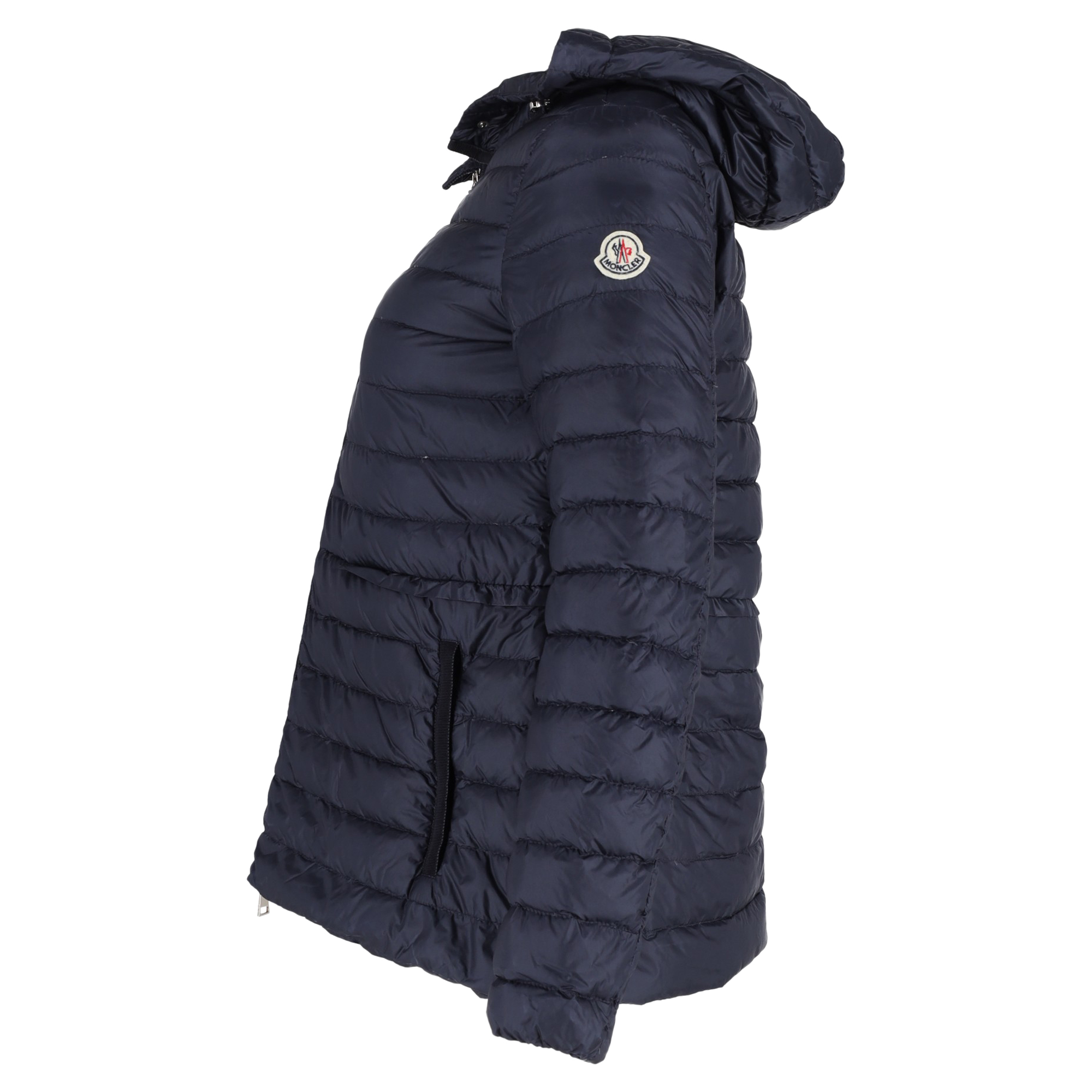 Preowned Moncler Navy Quilted  Down Jacket Size S blue | navy blue nylon/polyamide