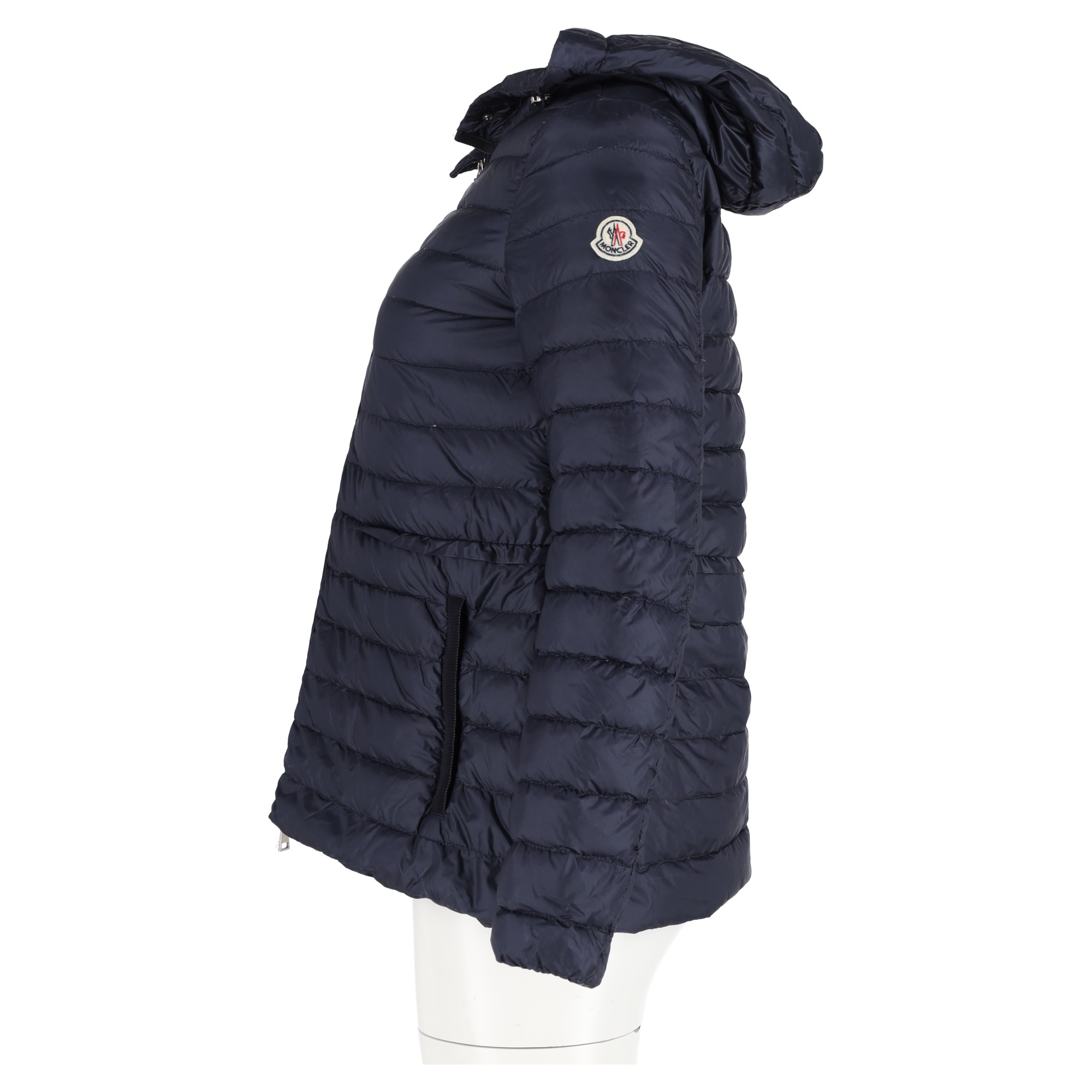 Preowned Moncler Navy Quilted  Down Jacket Size S blue | navy blue nylon/polyamide