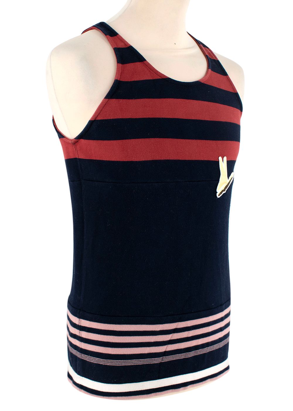 Men's Preowned Marni Striped Cotton Jersey Tank Size XS Multicolored