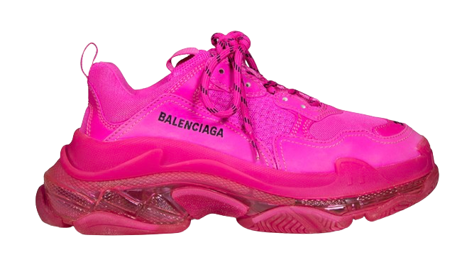 Preowned Balenciaga Pink Triple S Trainers Size 36 Fuscia leather/cloth