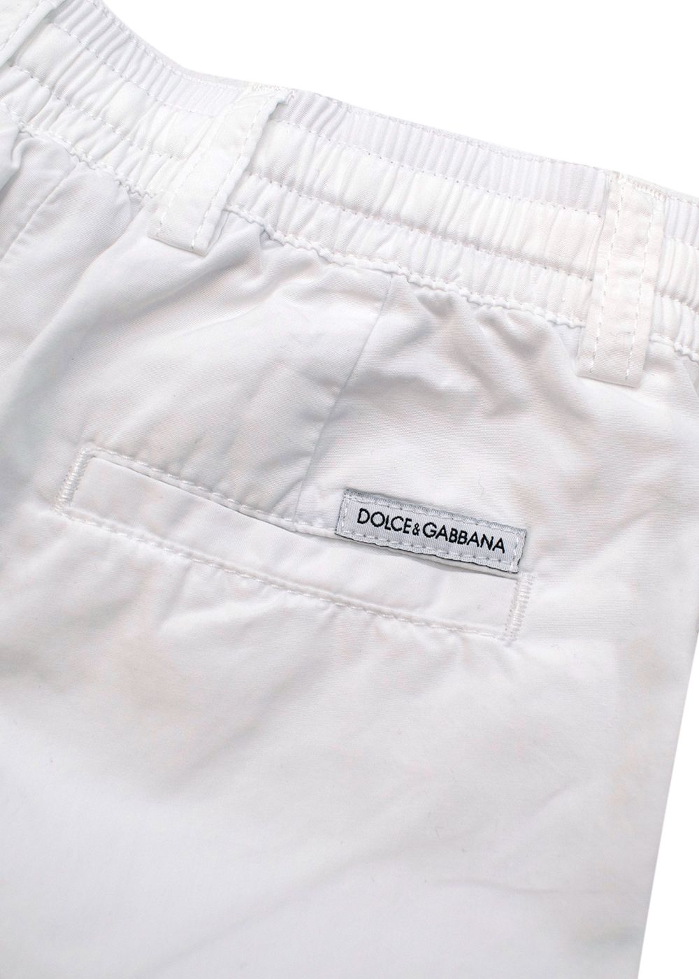 Boys Preowned Dolce  Gabbana Kids White cotton cargo trousers Size 4 Years