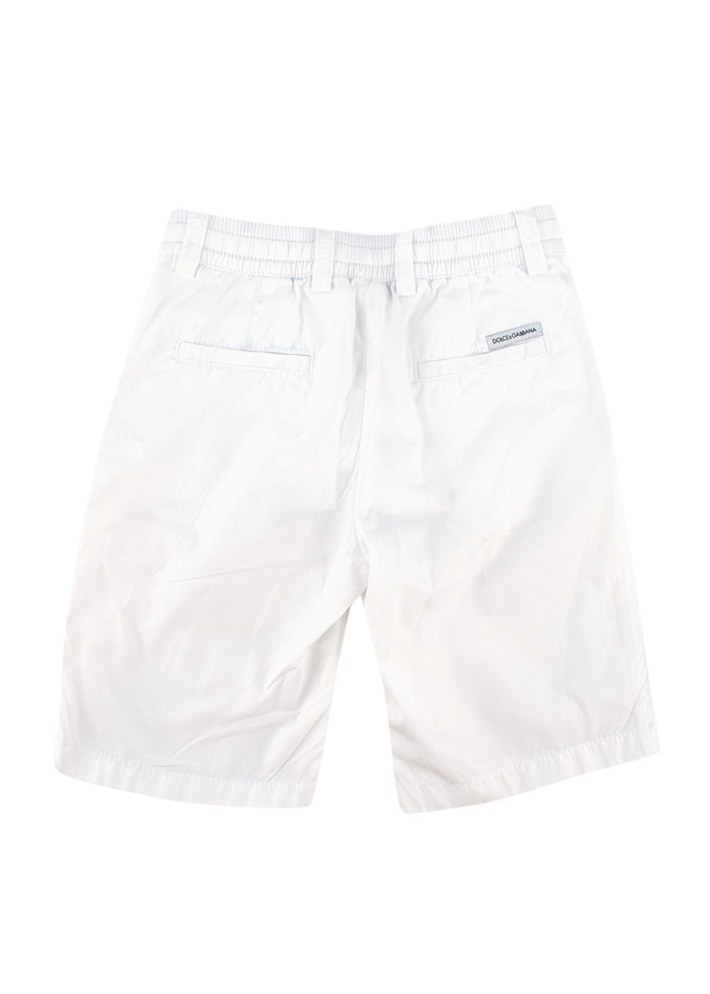 Boys Preowned Dolce  Gabbana Kids White cotton cargo trousers Size 4 Years