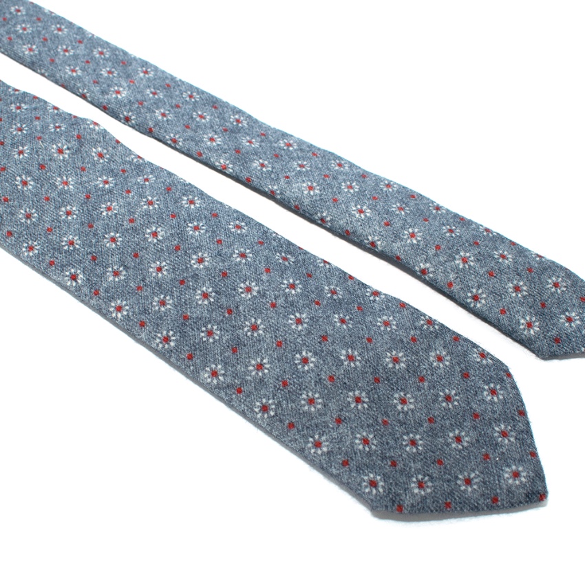 Men's Preowned Rossi  Ghezi Blue Wool Tie