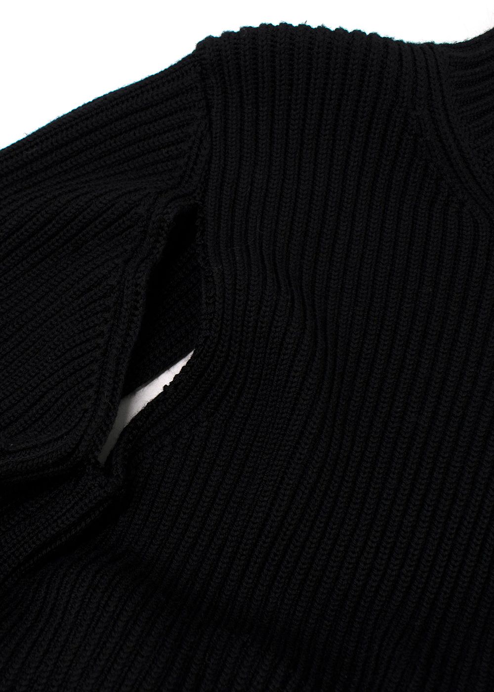 Gauge81 Open Knit Herning Dress Size S Black wool