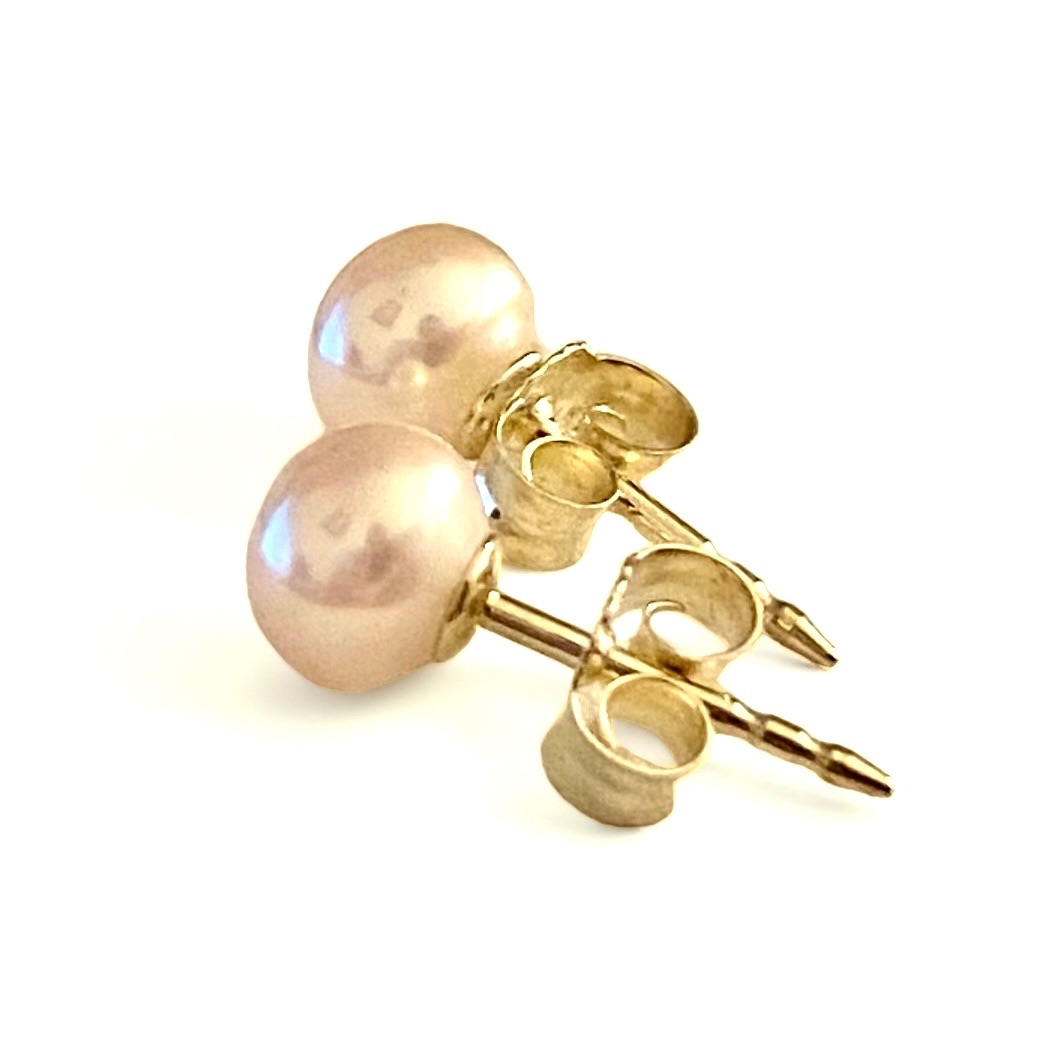 Di Perle Pearl Earrings Cream / Pink ct gold