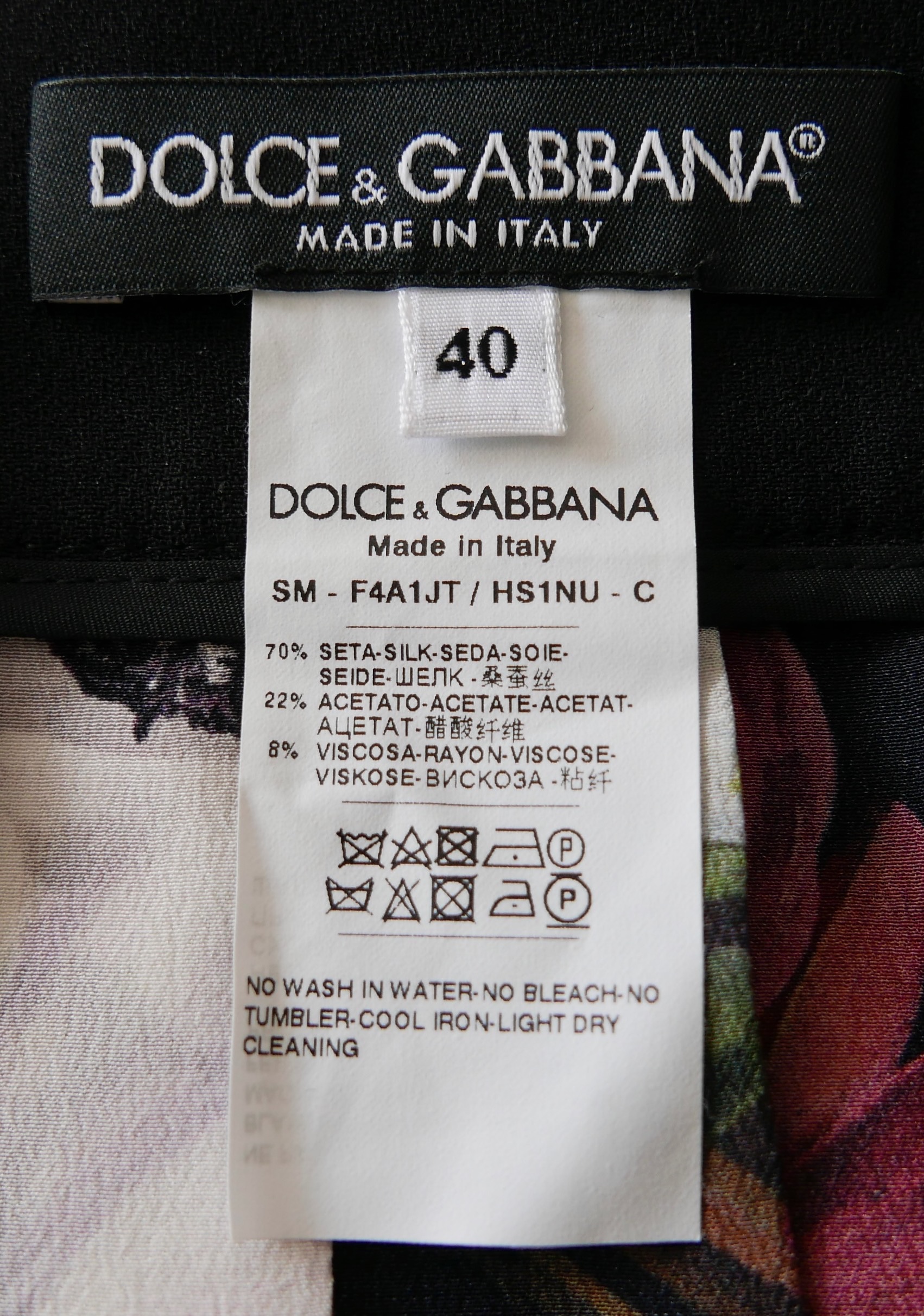 Dolce  Gabbana Floral Pleated Mini Skirt Size S Multi silk mix