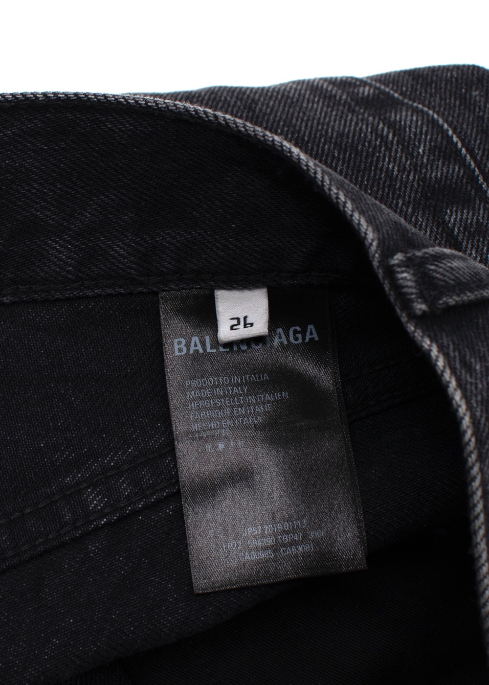 Balenciaga Black Straight Leg Jeans Size XS polyester/cotton