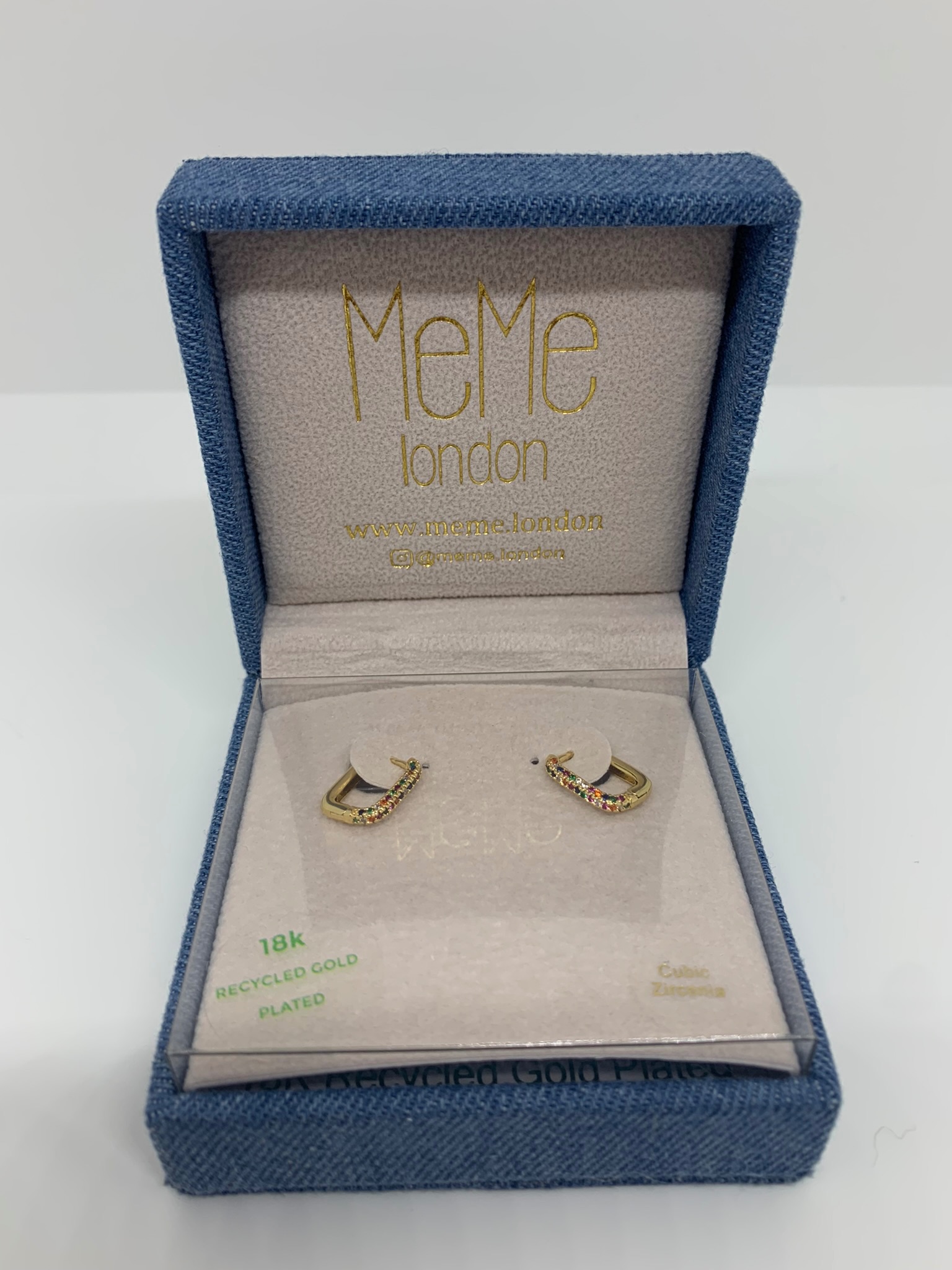 MeMe London Crystal Embellished Eden Earrings Gold