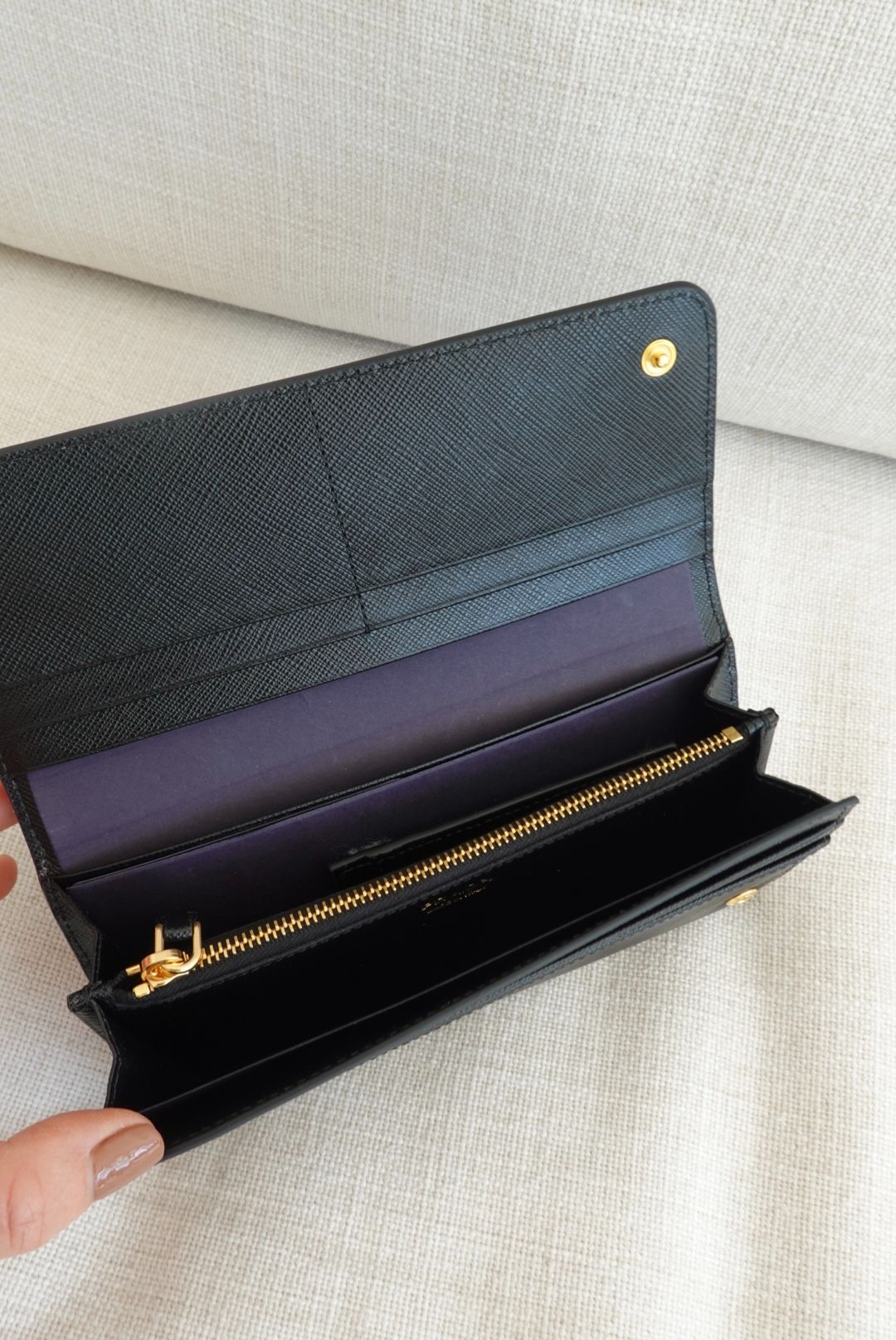 Prada Black Saffiano Leather Wallet