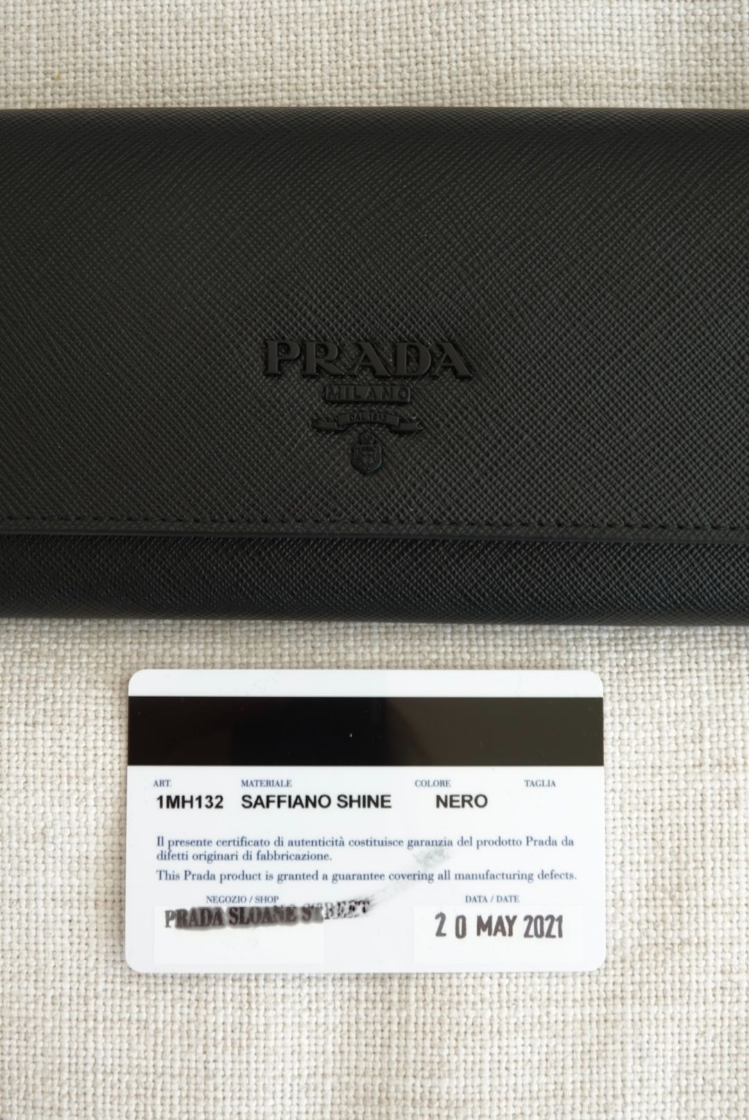 Prada Black Saffiano Leather Wallet