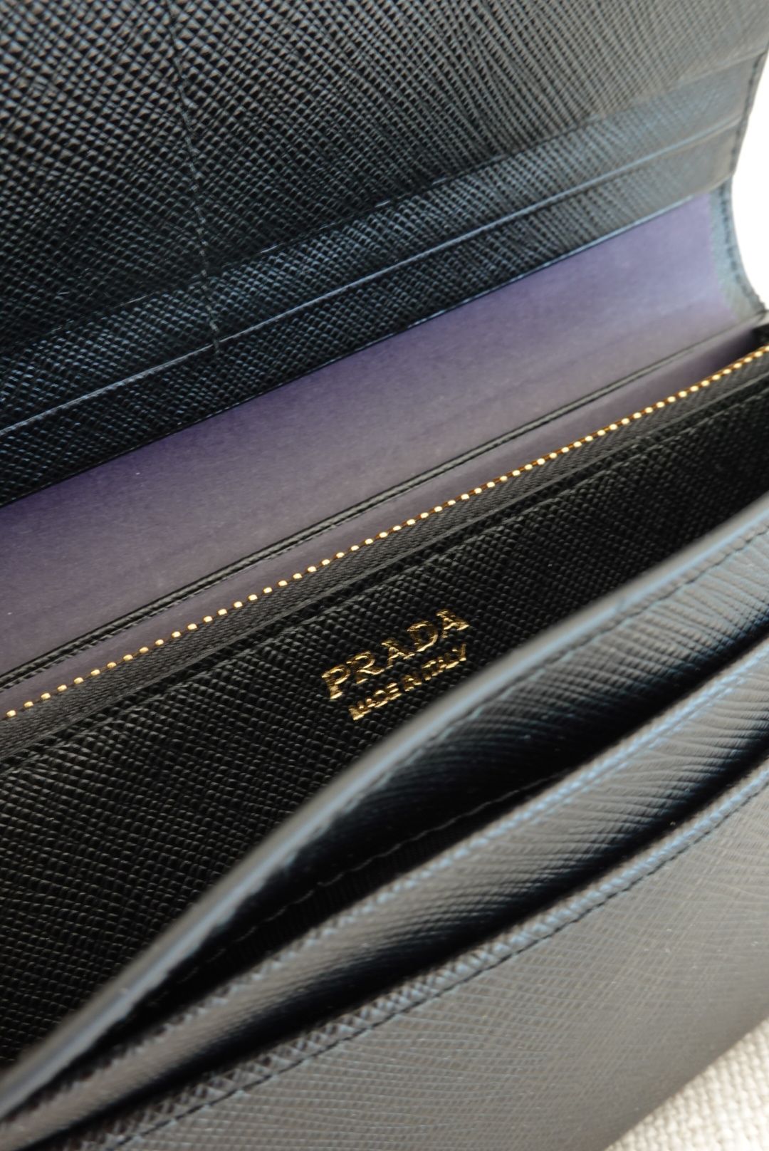 Prada Black Saffiano Leather Wallet