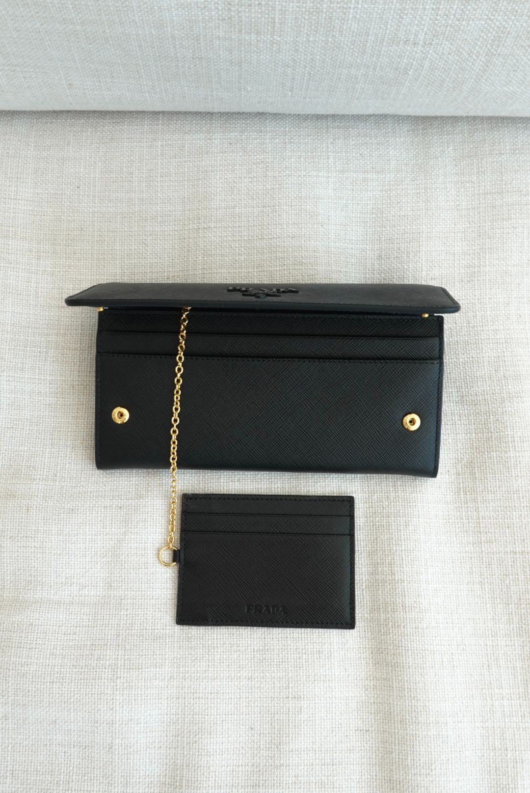 Prada Black Saffiano Leather Wallet