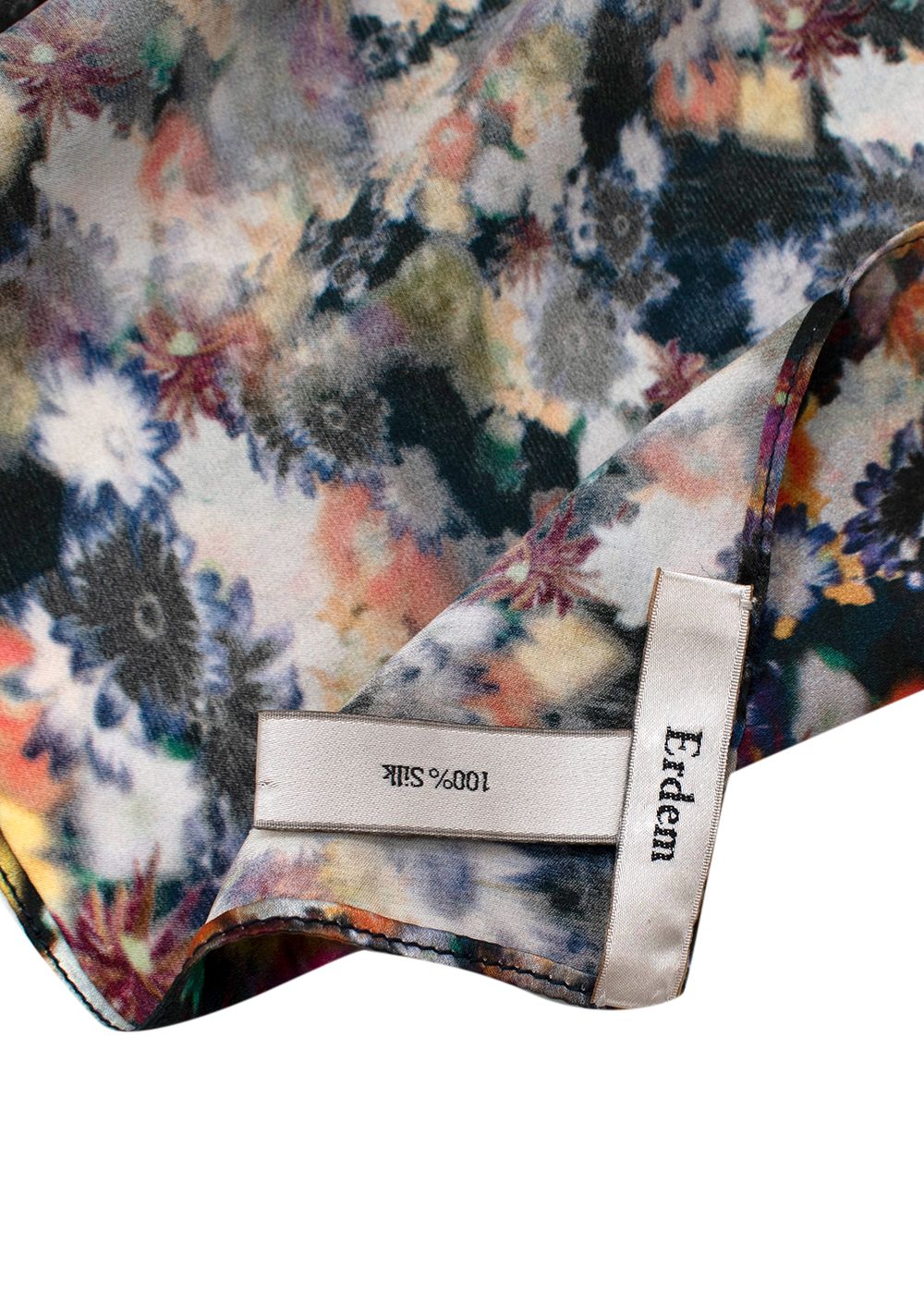 Erdem Floral Print Silk Scarf Multi