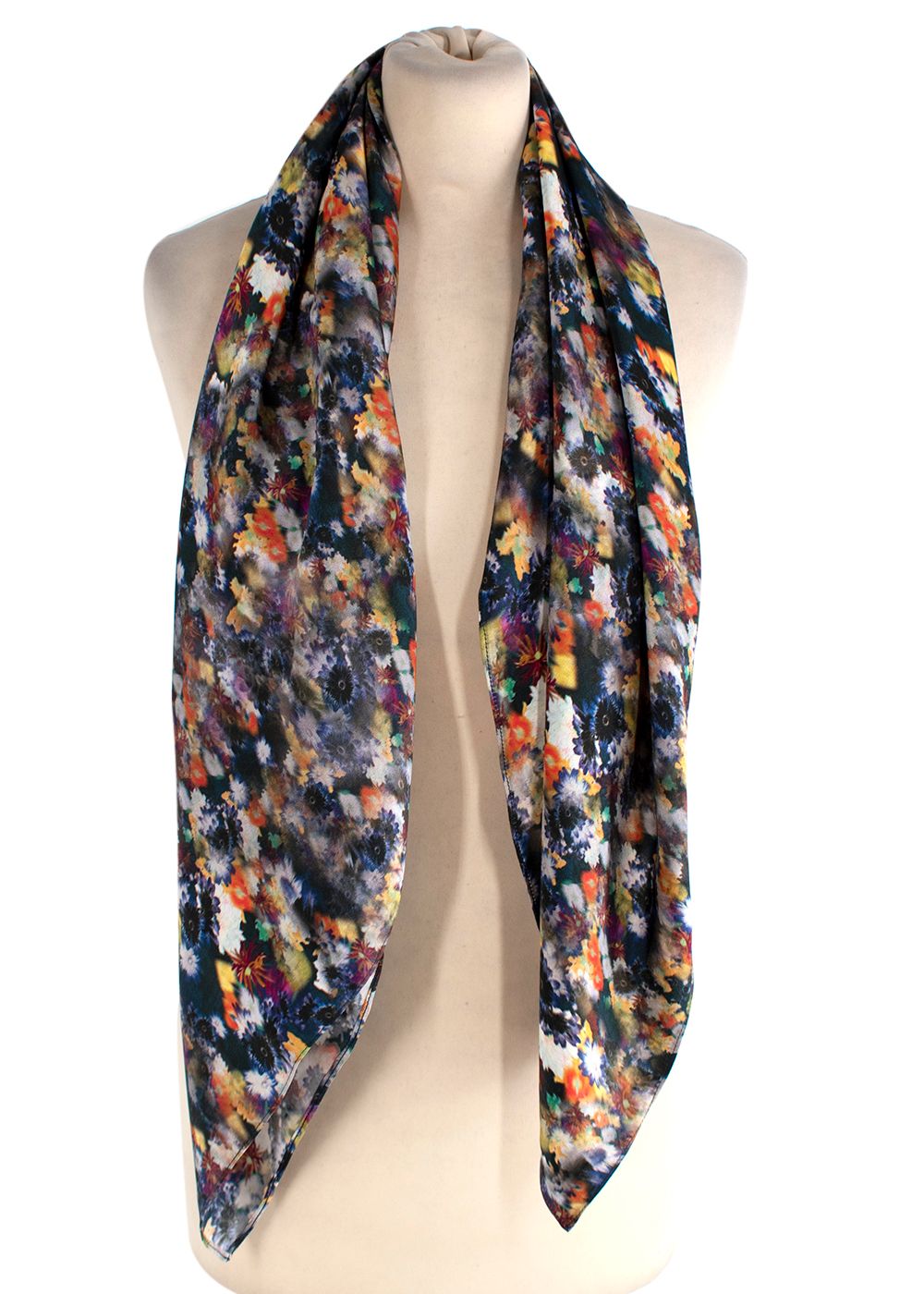 Erdem Floral Print Silk Scarf Multi