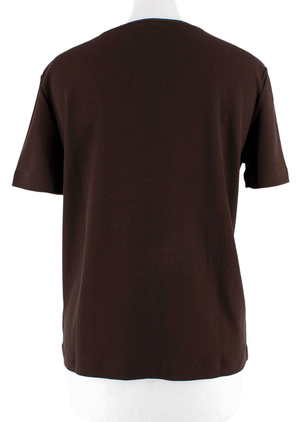 Hermes Chocolate Brown Cotton T-Shirt Size M