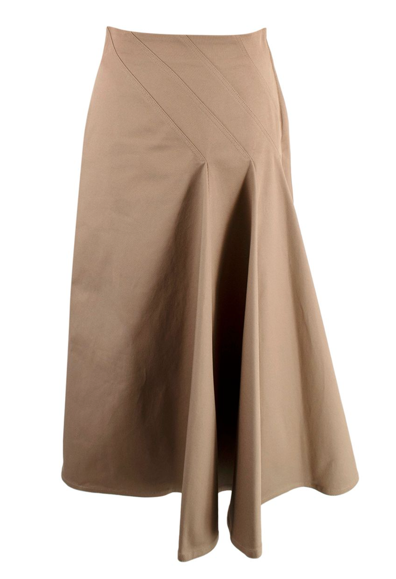 Dior beige cotton twill asymmetric skirt Size S cotton-elasthane