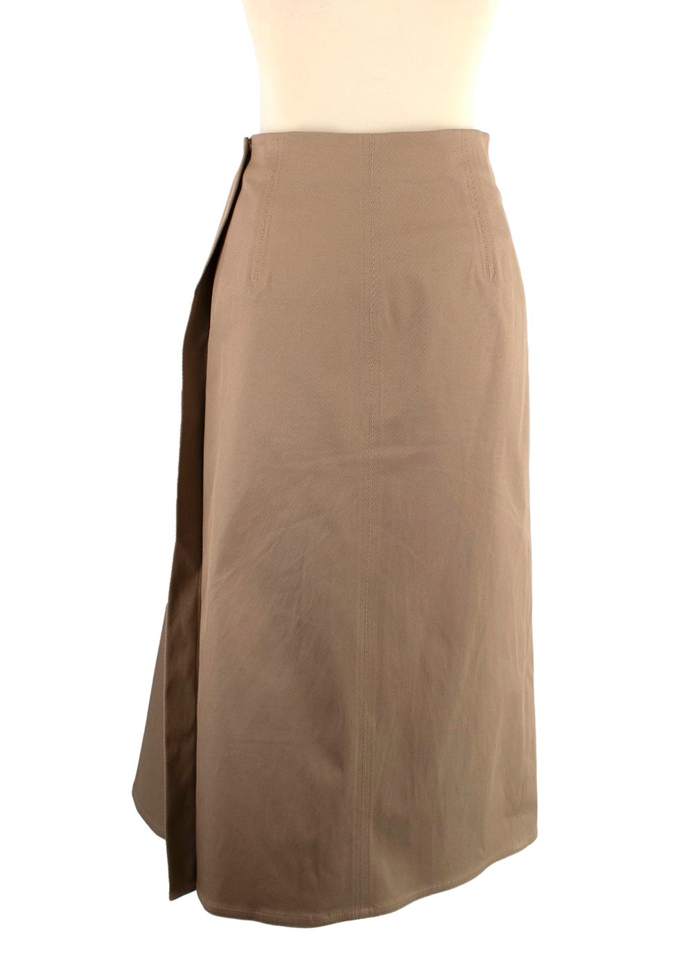 Dior beige cotton twill asymmetric skirt Size S cotton-elasthane