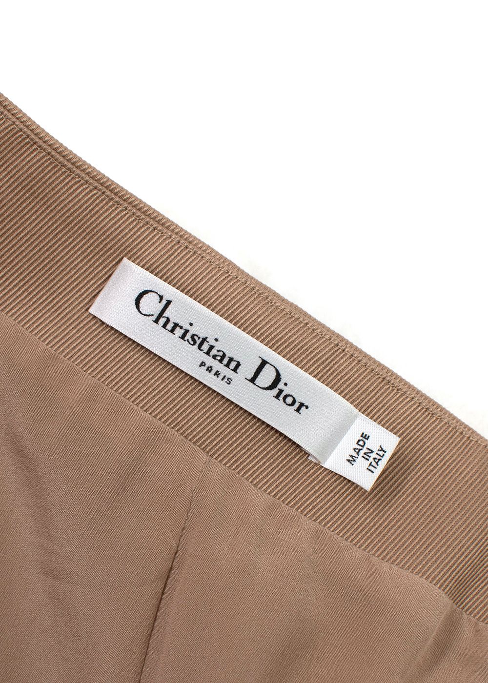 Dior beige cotton twill asymmetric skirt Size S cotton-elasthane