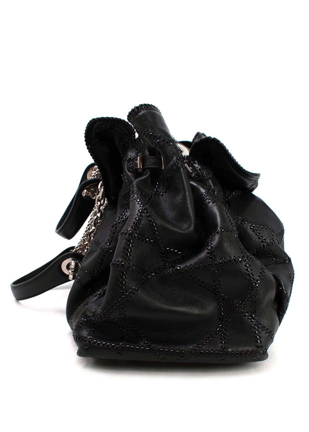 Preowned Dior Black Braided Cannage Le Trente Hobo bag leather/metal