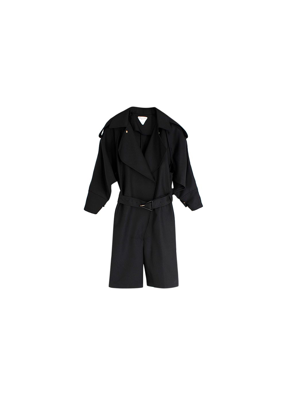 Bottega Veneta black polyester twill playsuit Size XXS