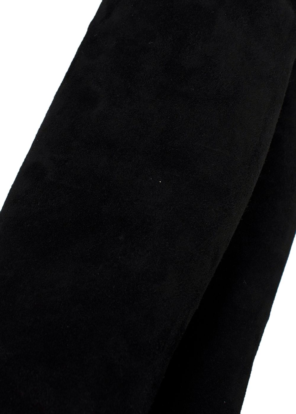 Preowned Manolo Blahnik Black Pascalarhi Suede Thigh High Boots Size 385