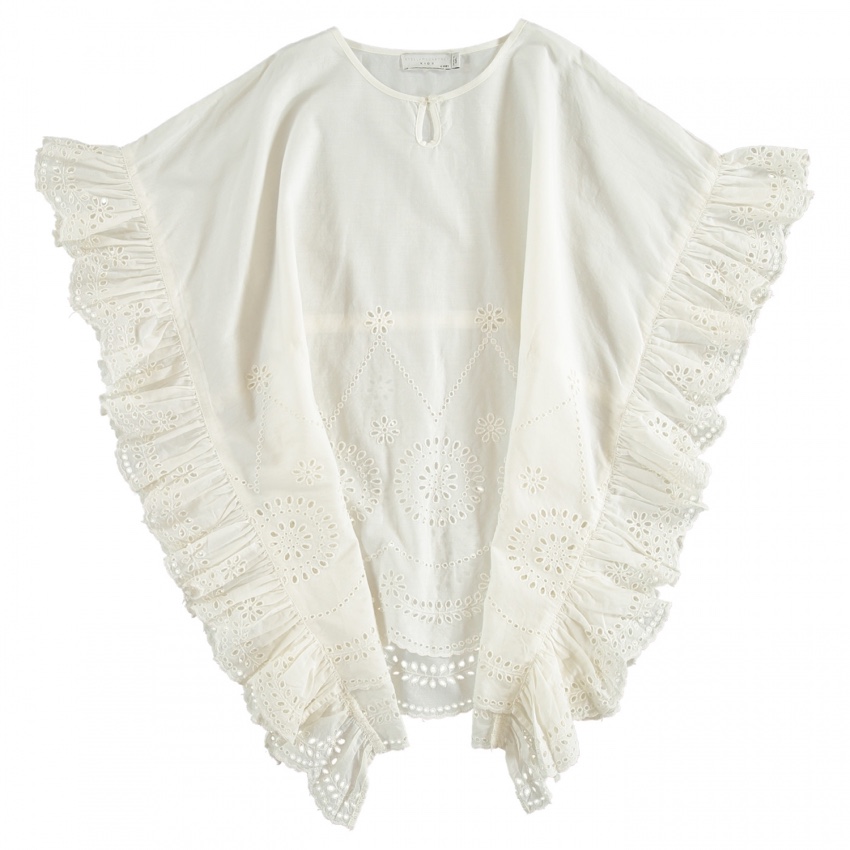 Stella McCartney Kids Ivory Scalloped Kaftan 4Y Size 4 Years