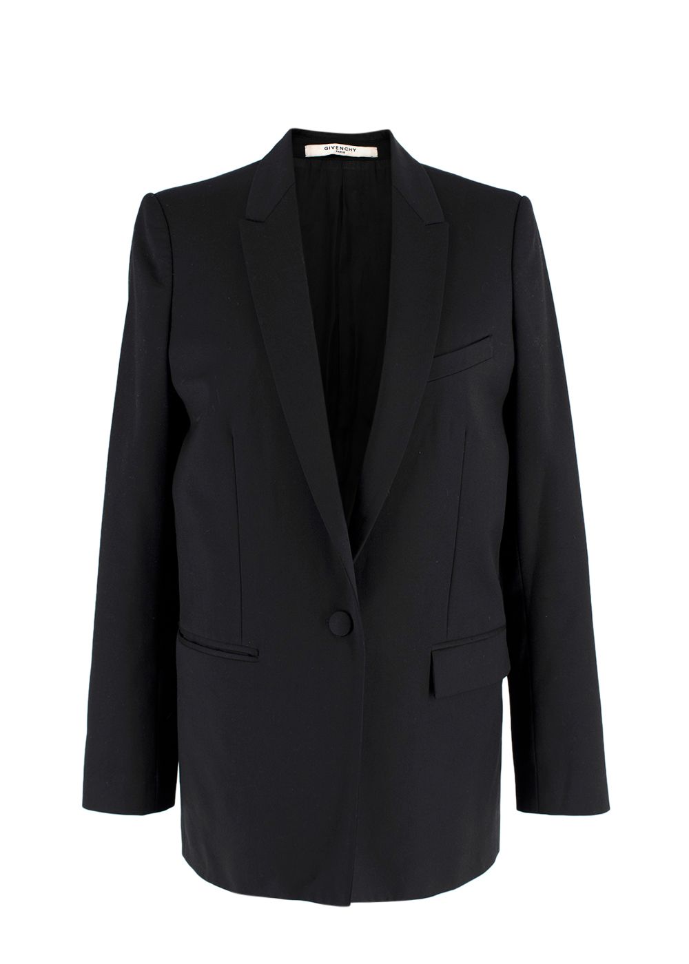 Givenchy Slim Fit Tailored Black Blazer Size S wool