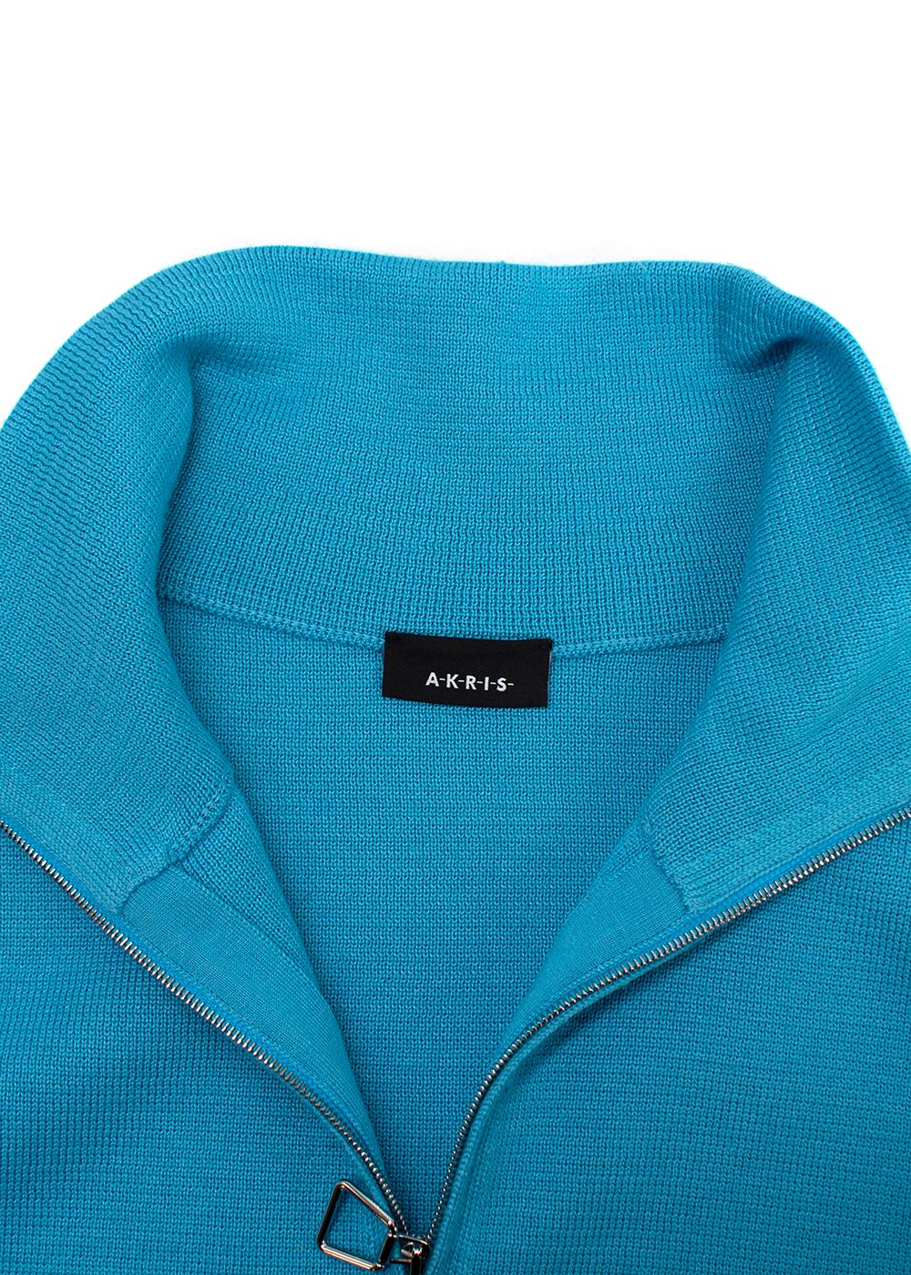 Akris Wool  Silk Blue Double-zip Jacket Size S