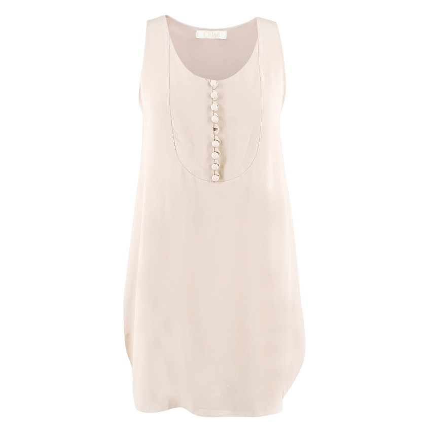 Preowned Chloe blush pink silk sleeveless tunic Size XXS