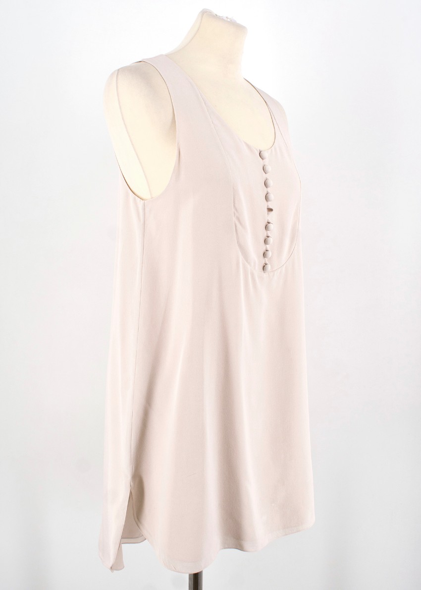 Preowned Chloe blush pink silk sleeveless tunic Size XXS