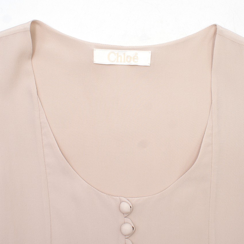 Preowned Chloe blush pink silk sleeveless tunic Size XXS