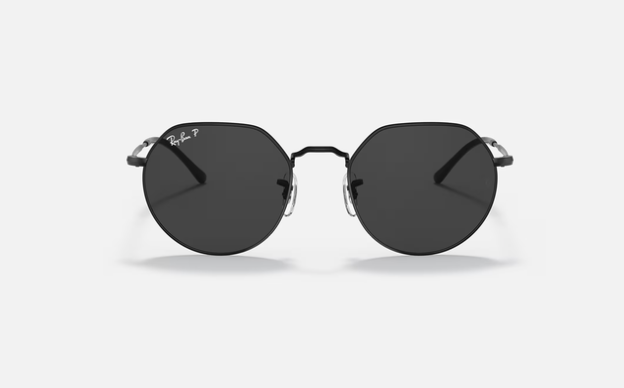 Ray-Ban Black Aviator Jack Sunglasses steel