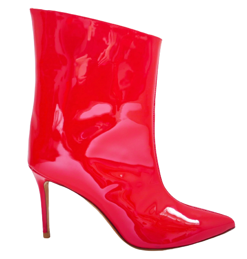 Preowned Alexander Vauthier Red Patent Leather Raquel Ankle Boots Size 365