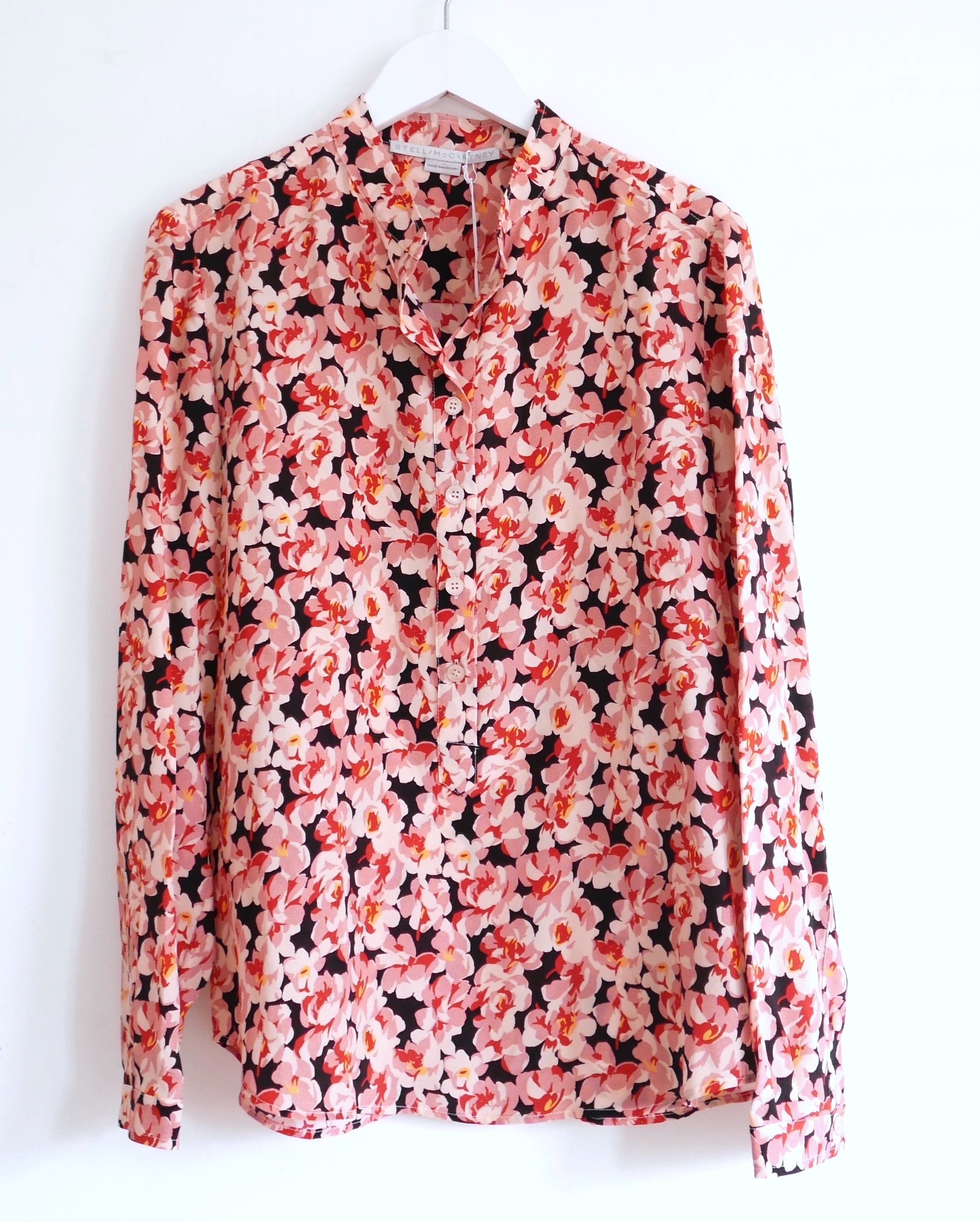 Stella McCartney Pink Floral Silk Blouse Size XS