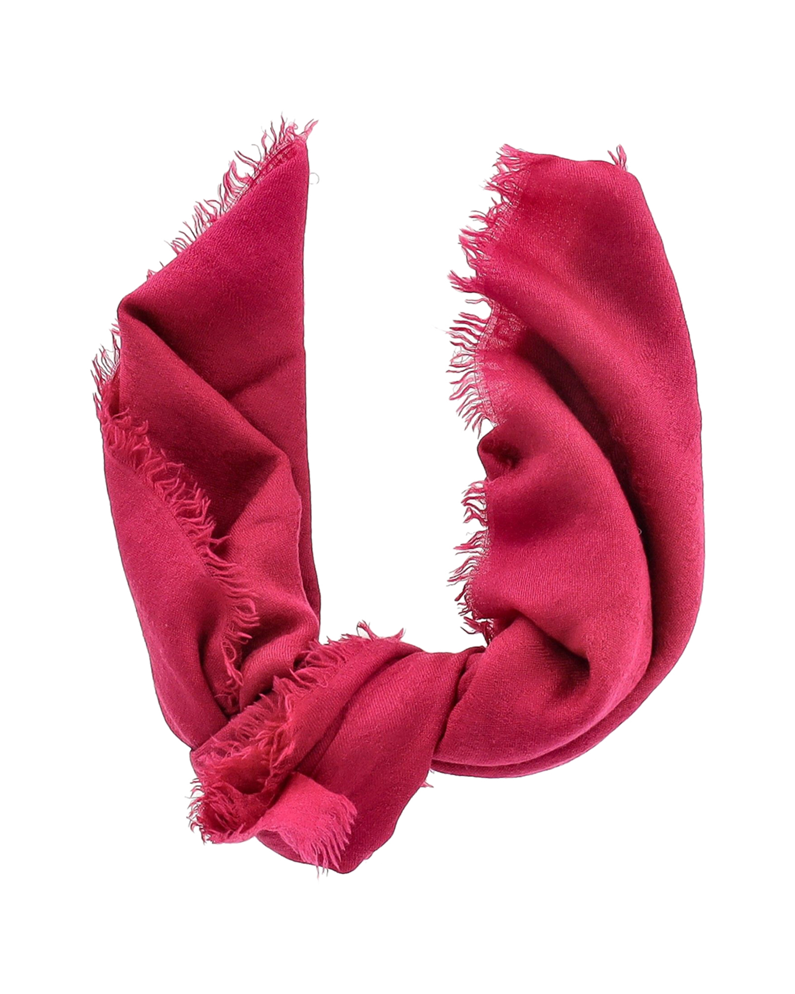 Preowned Gucci Pink Fringed Scarf cotton